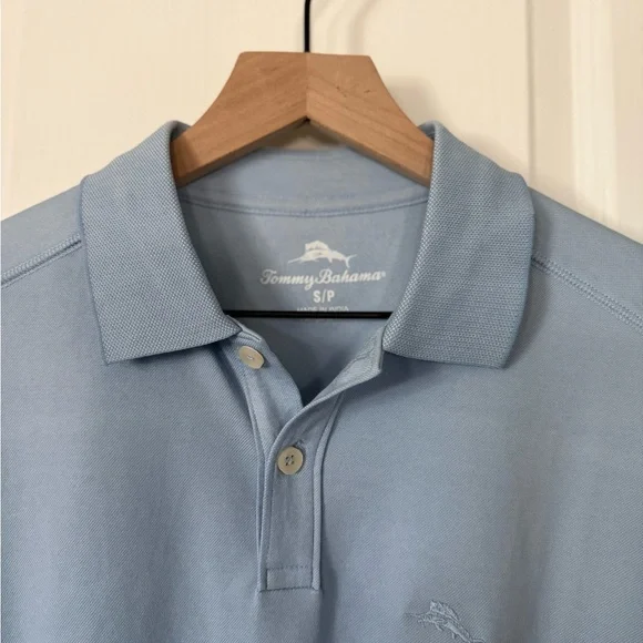 Tommy Bahama Light Blue Short Sleeve Polo Shirt Men’s Small S - Picture 7 of 7